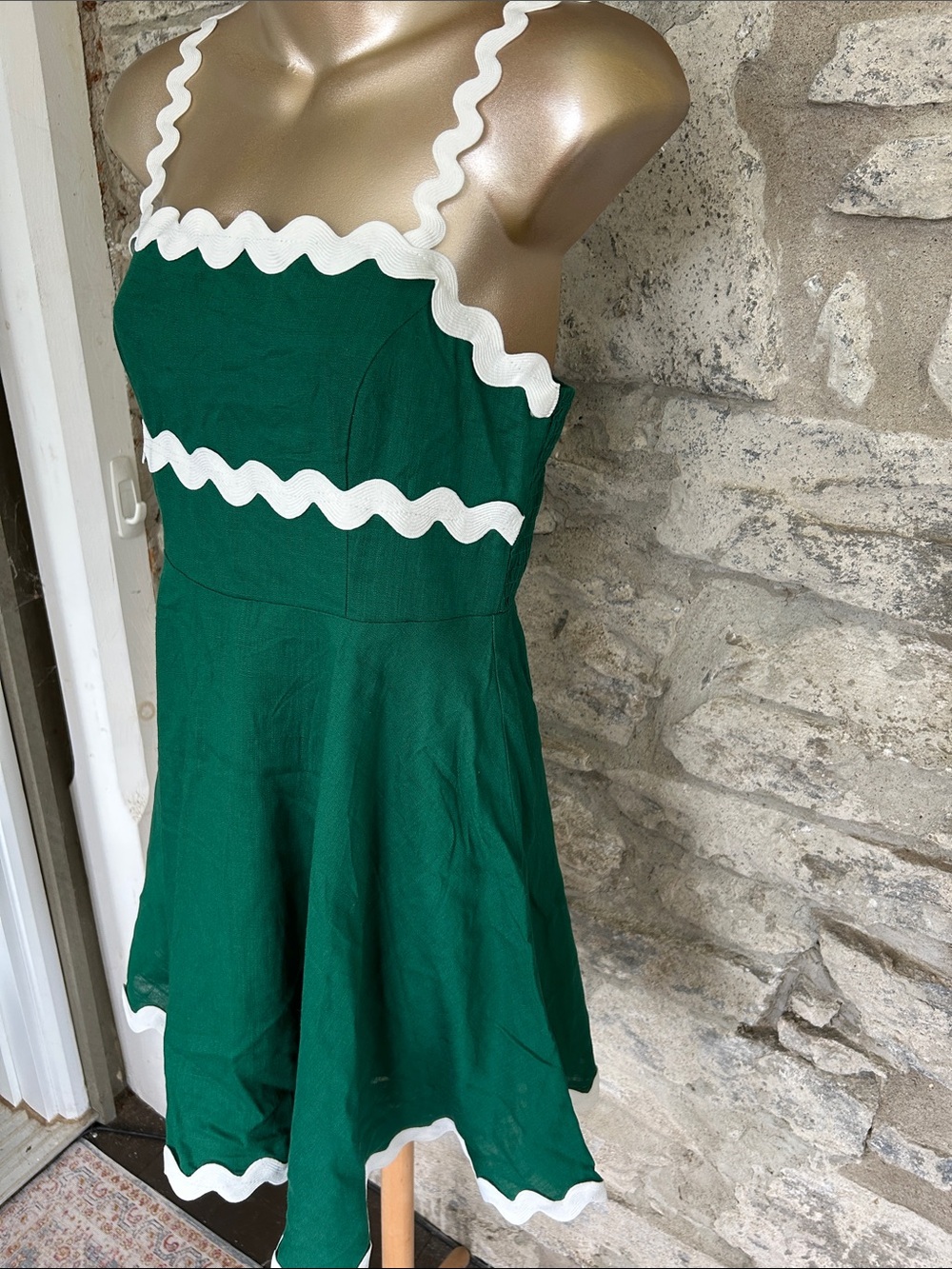 Sundress with White Ric Rac Trim - Picture 3 of 10